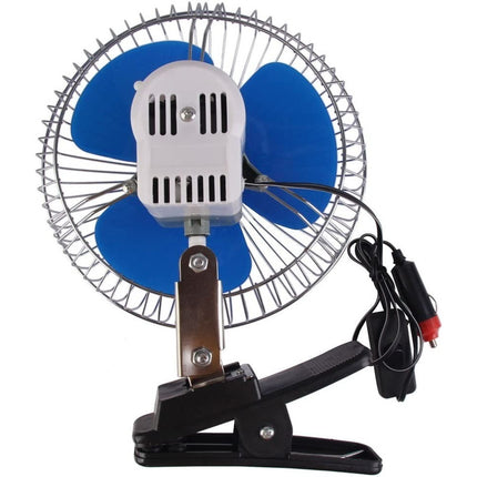 Ventilador 12v Oscilante Cabina Auto Camioneta Pinza V40 Azul