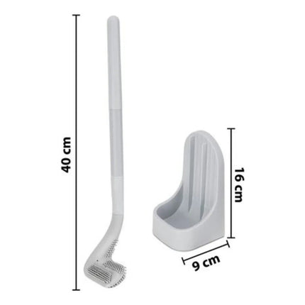 Cepillo Para Inodoro Con Forma Para Bordes Internos V