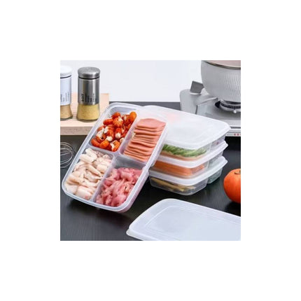 Recipiente Plastico Con Tapa Y Separaciones Chw03355 Transparente