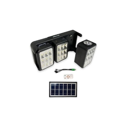 Luz Solar Triple/ Desmontable Con Panel Y Cables P/recarga Blanco Frío Blanco Frío