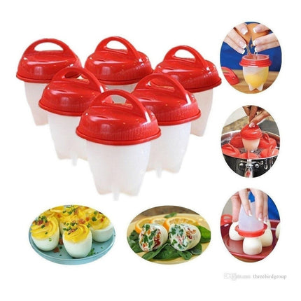 Hervidor De Huevos En Silicona Egg Boil X 6 Unidades Rojo