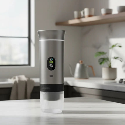 Cafetera Portatil Espresso 3 En 1 Para Capsulas Gris