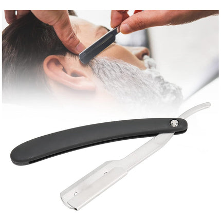 Navaja De Corte Para Barbería O Peluquería Negro/plateado
