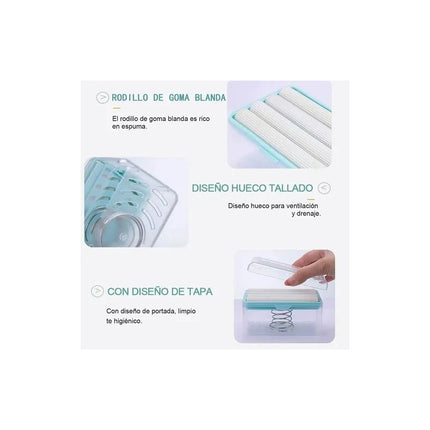 Jabonera 2 En 1 Para Baño Y Lavar Ropa Gris