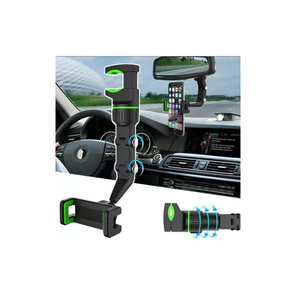 Soporte De Celular Para Espejo Retrovisor Rotacion 360