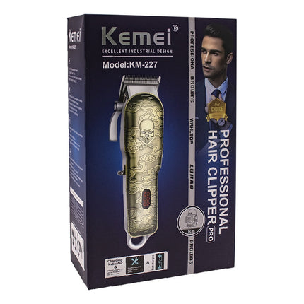 Corta Pelo Inalambrico Kemei Lfj-km-227 Diseño Dorado Oscuro