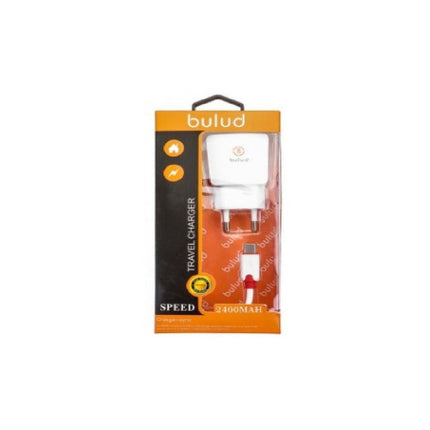 Cargador Micro Usb V8 De 220 V 2,4 A 2 Usb Blanco