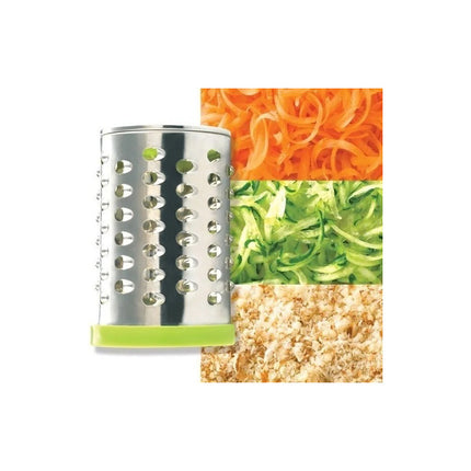 Rallador Cortador Vegetales Verduras Queso En Acero  Verde Claro