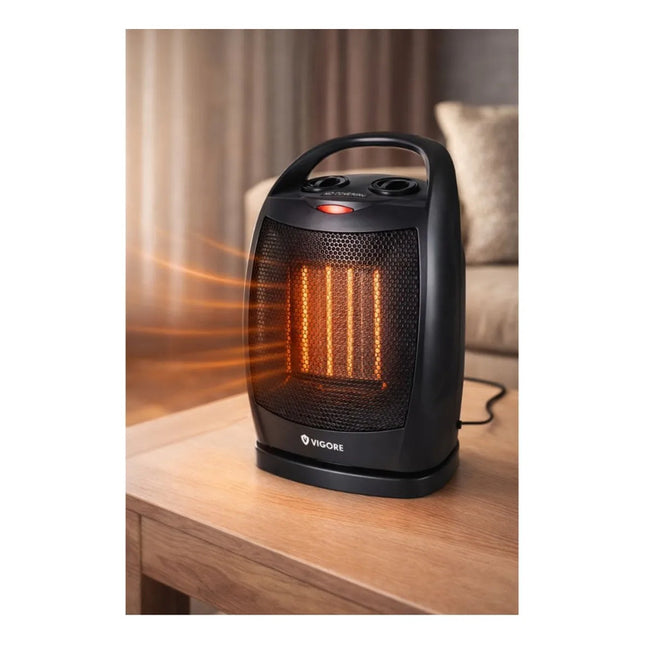 Calentador Estufa Eléctrica Vigore Oscilante 1500w Negro