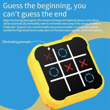 Juego De Tic Tac Toe, Máquina De Juego Educativo Amarillo Y Negro