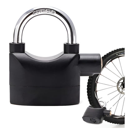 Candado Para Bicicleta O Moto Con Llaves Y Alarma Anti Robo  Negro