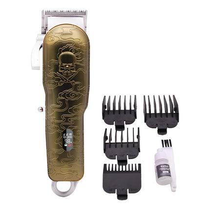 Corta Pelo Inalambrico Kemei Lfj-km-227 Diseño Dorado Oscuro