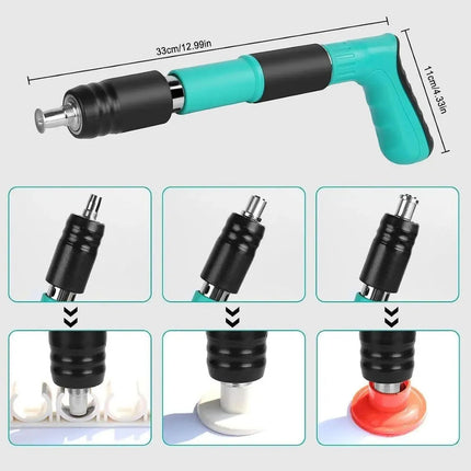 Pistola De Clavos Remachadora  De Acero Potencia  Celeste