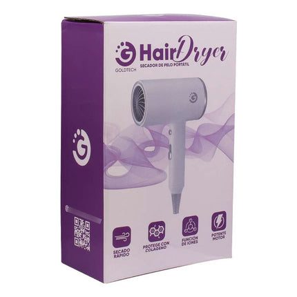Secador De Pelo Portatil Goldtech Blanco B