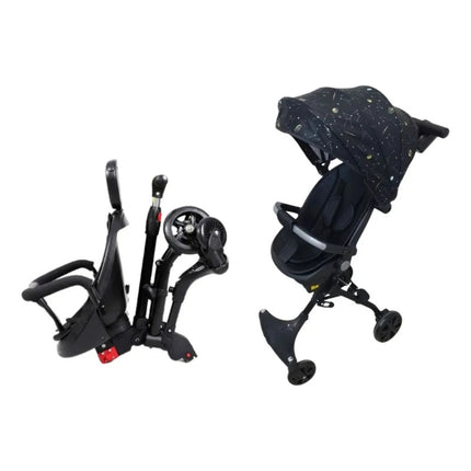 Coche Giratorio Y Plegable Para Bebé 360o Negro