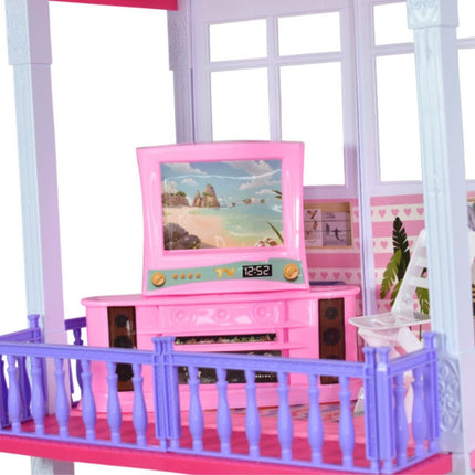 Casa De Muñecas Con Accesorios Ty363217 Rosa