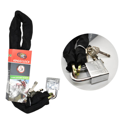 Candado De Moto Con Cadena 6mm X 80cm Tl35722