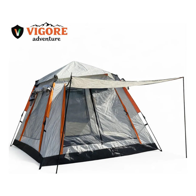 Carpa Vigore Autoarmable Con Toldo 6 Personas Sp38905 Gris