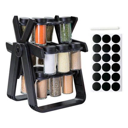 Especiero Organizador  Giratorio 18 Frascos De Vidrio N