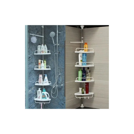 Esquinero  Para Baño Estante Múltiple Ajustable  Blanco