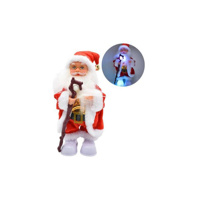 Papa Noel Con Luz Sonido Y Movimientos 27cm.ccm00693 Rojo