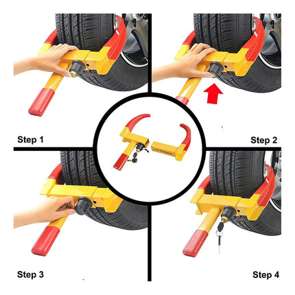 Traba Ruedas Anti Robo Auto Camioneta Ajustable
