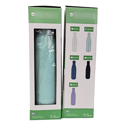 Botella Deportiva De Metal Berlina 500ml Verde Verde