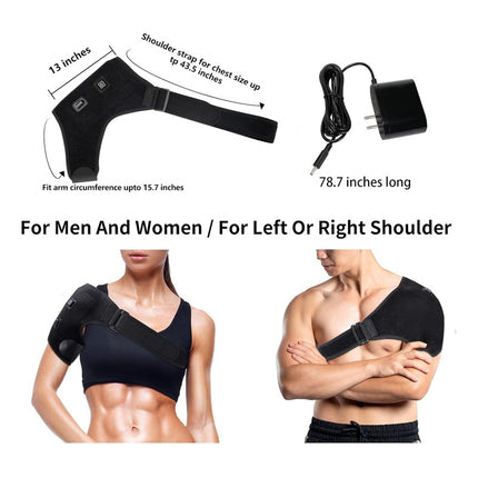 Hombrera Neopreno Con Calor Ortopedica  Soporte Espalda.  Negro