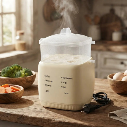 Hervidor Cocedor De Huevos Al Vapor 220v Egg Cooker Beige 1