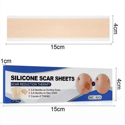 Parche Reductor De Cicatrices X4 Pcs. Silicone Scar Beige