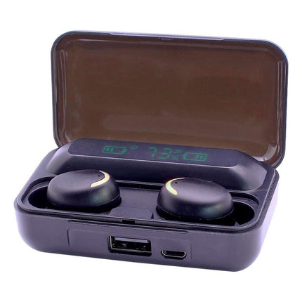 Auricular Inalambrico Tws Bluetooth Tws F9-5 Negro Negro