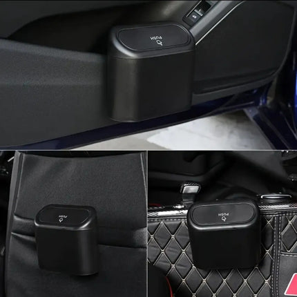 Papelera Para Puerta De Auto Con Tapa + 75 Bolsas Negro