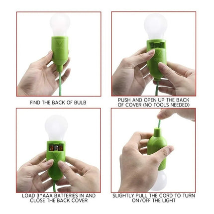 Lampara Led A Pilas - Ideal Apagón Roperos Fiestas Y Camping Blanco Blanca