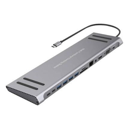 Estación Usb-c 14 En 1 Base Para Notebook De Aleación