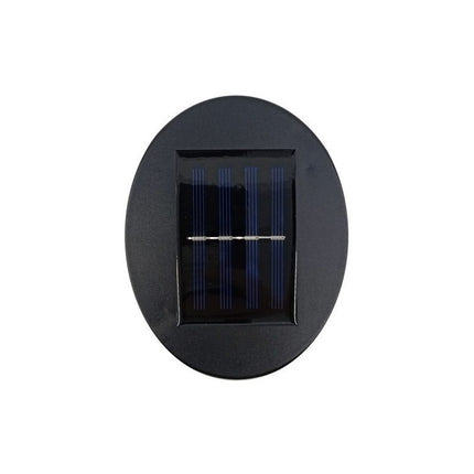 Foco  Solar Led Decoración Fotocélula Calida 4 Led Ovaldo Negro
