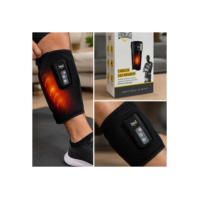 Masajeador De Piernas Everlast Inalámbrico Con Calor Negro