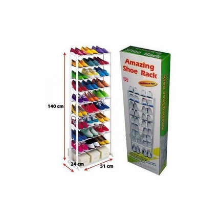 Zapatera Rack Calzados 10 Niveles Blanco