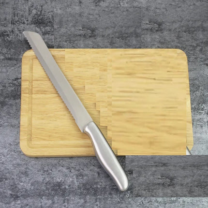 Cuchillo Serrucho De Metal  Para Pan  Plateado