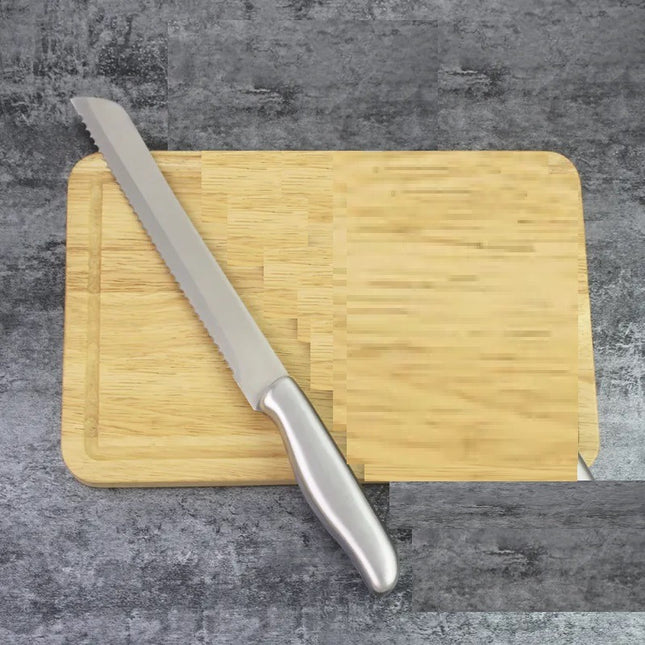 Cuchillo Serrucho De Metal  Para Pan  Plateado