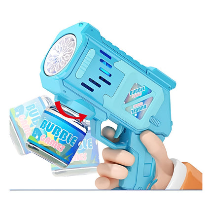 Pistola De Burbujas + 1 Frasco De Liquido Rosa O Celeste