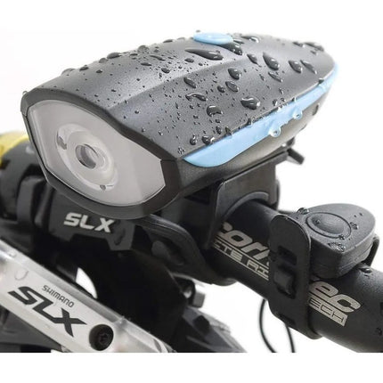 Farol Luz Led Delantera Con Boton De Bocina Bicicleta Bici