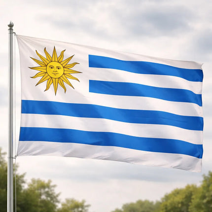 Bandera De Uruguay 60 X 100 Cm St23276 Blanco Y Celeste