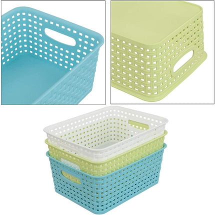 Canasto Organizador Grande Plástico Medidas 35 X 25 X 21 Cm Varios