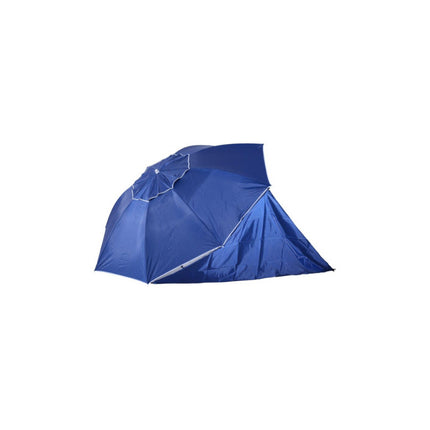 Sombrilla De Playa 2 En 1 Parasol  Con 2 Paneles Laterales Azul