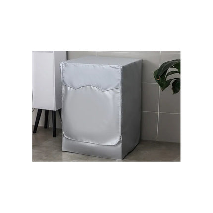 Funda Para Lavarropas Carga Frontal + Bases Antivibración  Plateado