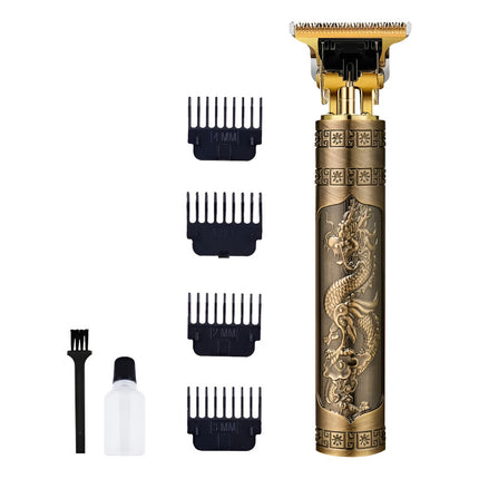 Cortapelo Inalambrica Con Diseño Grabado Dorado Oscuro