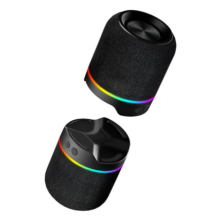Parlante Magnético Función Tws / Tf / Fm / Luz Led Rgb Negro