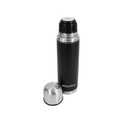 Termo 500cc Bala Forrado Color Negro, Pico Botón, Base Antid Negro