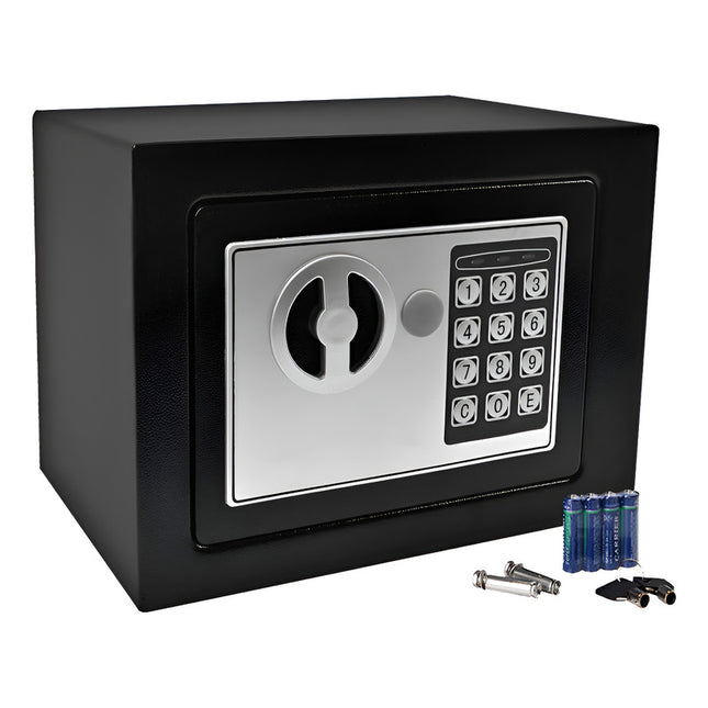 Caja Fuerte De Seguridad Electrónica Codigo Digital Y Llave  Negro