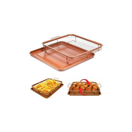 Asadera Con Rejilla Crispy Tray Ecelente Calidad Cobre